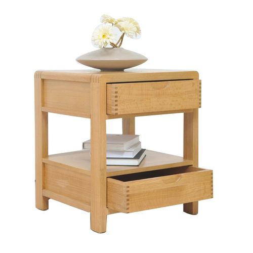 基鸿家具 白橡木床头柜 实木家具 尺寸(500*500*600) 橡木色