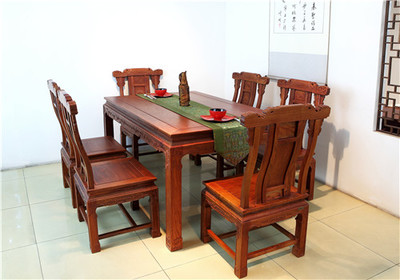 华堂富贵餐台-老红木家具-红木家具图片-红木餐台-缅甸花梨家具_供应产品-东阳市军兰红木