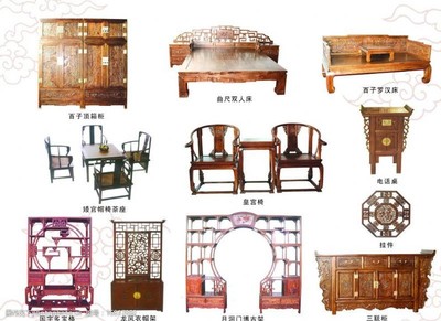 仿古家具床图片素材
